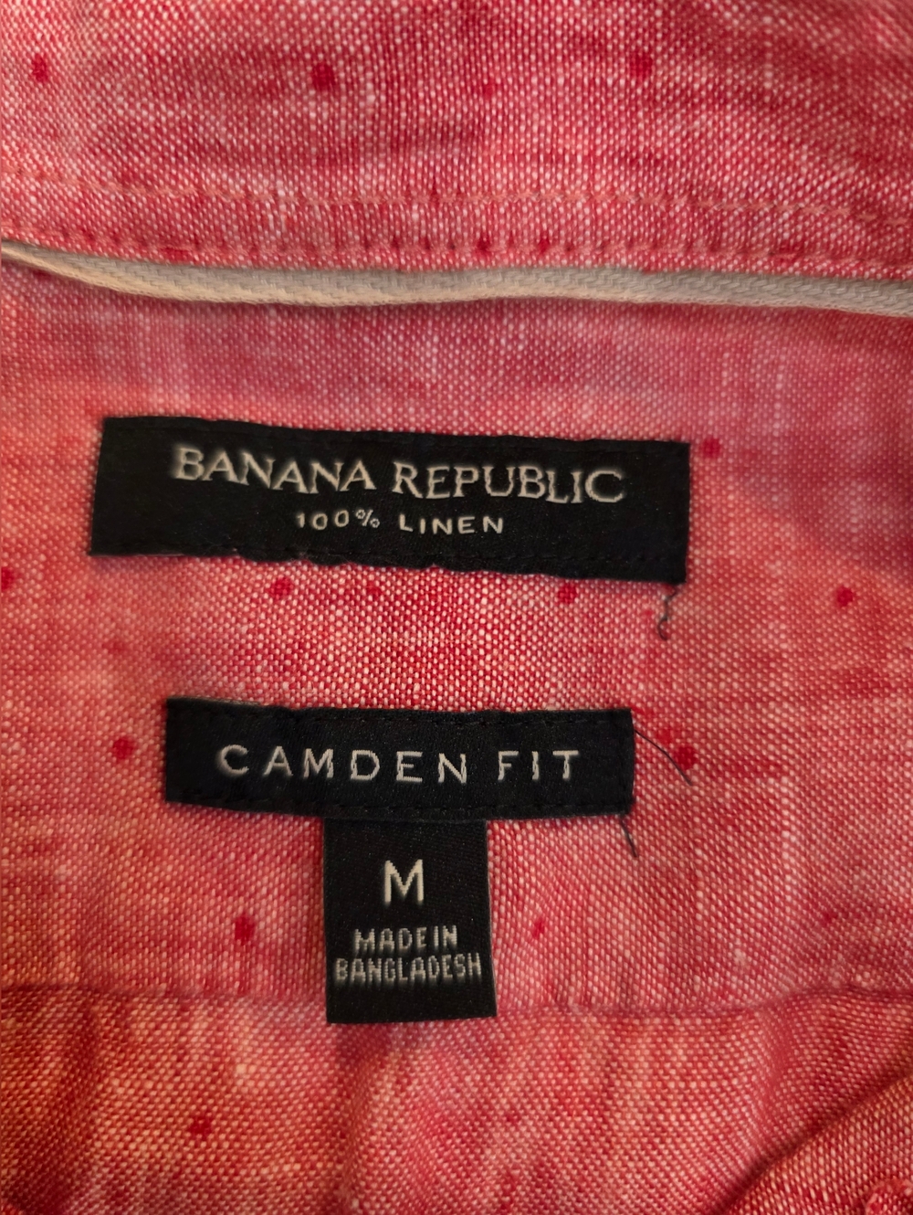 Banana Republic Men's 100% Linen Shirt Size M -Item 136 - Picture 5 of 6